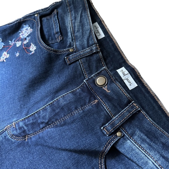 TRIBAL JEANS embroidered Ankle Jegging US 10 - Picture 2 of 4